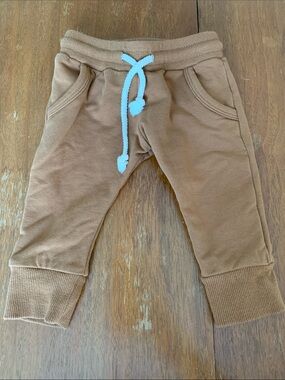 🫐3/$30 Mebie Baby Kids Brown Joggers with Functional Drawstring